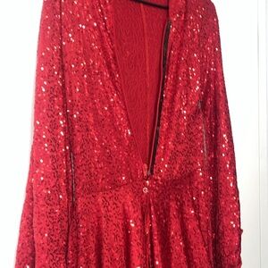 Red Sequin Cloak